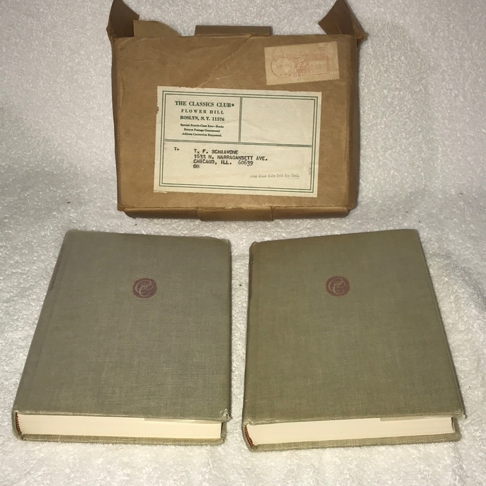 (2) Vintage Books complete with shipping labels and original packaging.